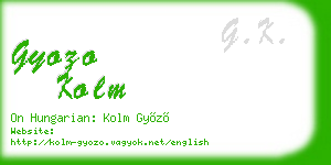 gyozo kolm business card