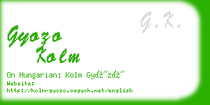 gyozo kolm business card